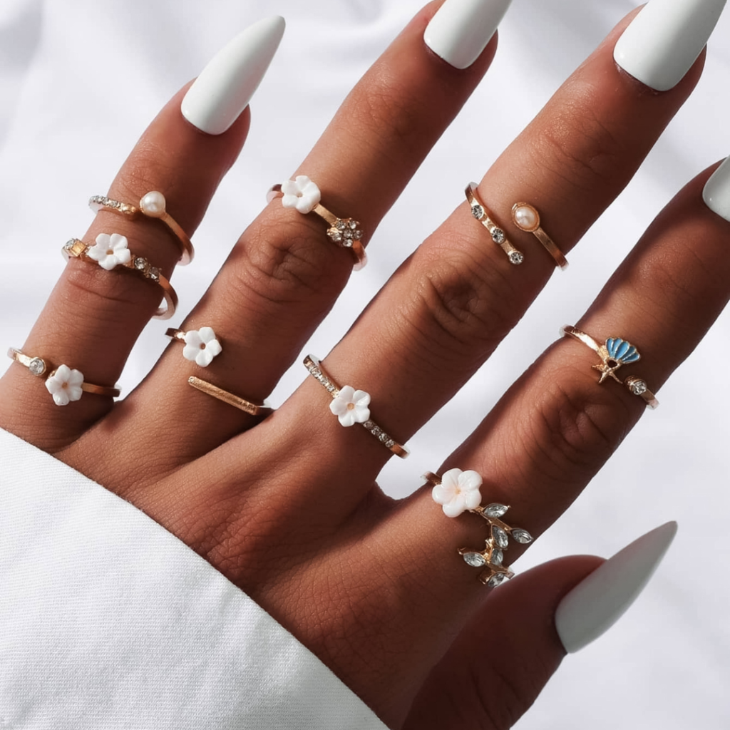 fingers with jewelry