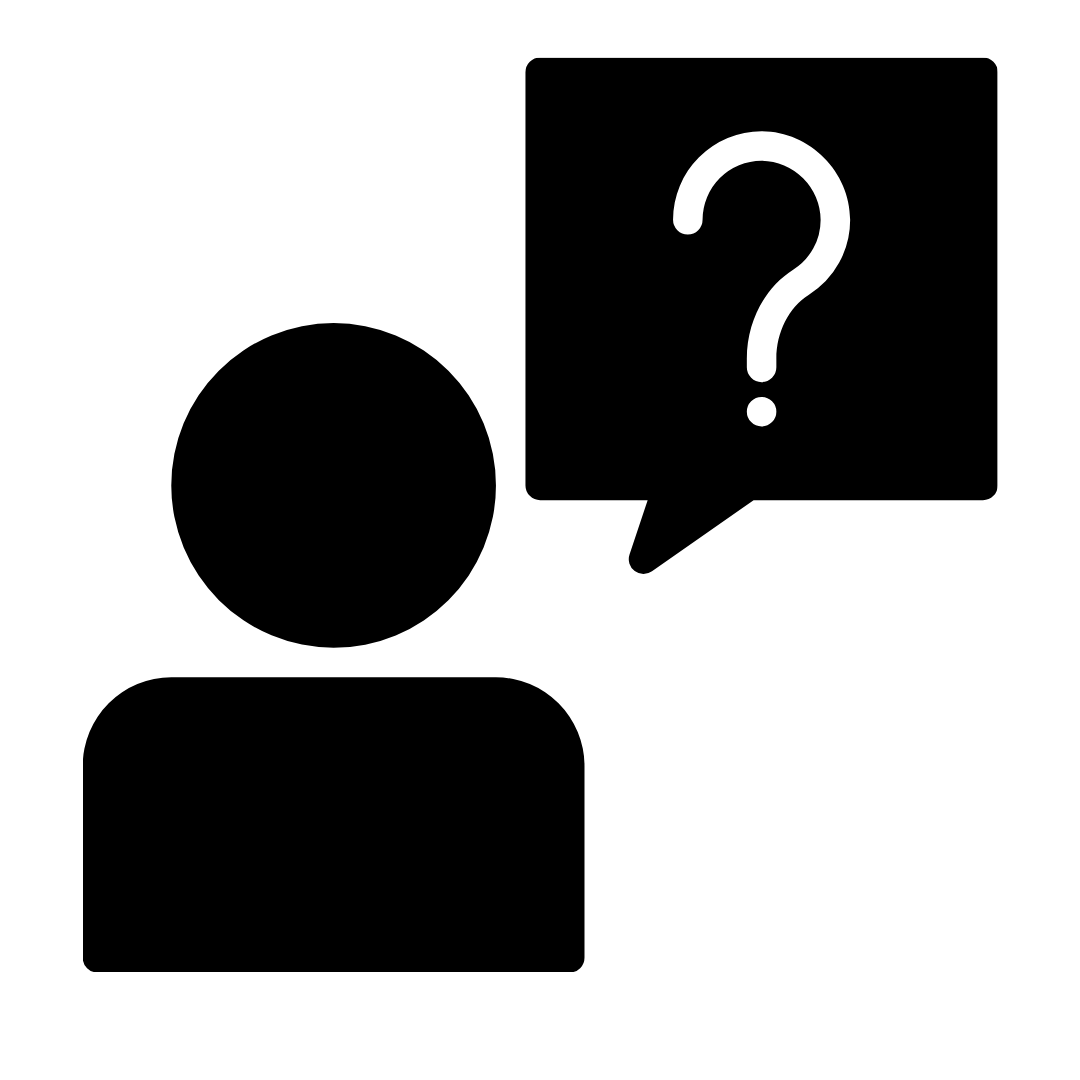 question mark beside an avatar